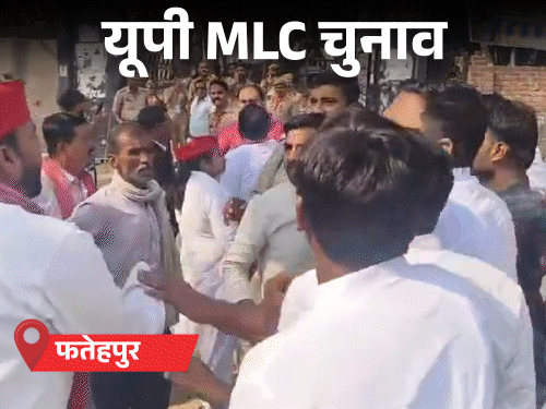 'बूथ कैप्चरिंग हुई' कहकर सपा प्रत्याशी फूट-फूटकर रोए:सपा-भाजपा कार्यकर्ताओं में जमकर मारपीट, MLC चुनाव का VIDEO