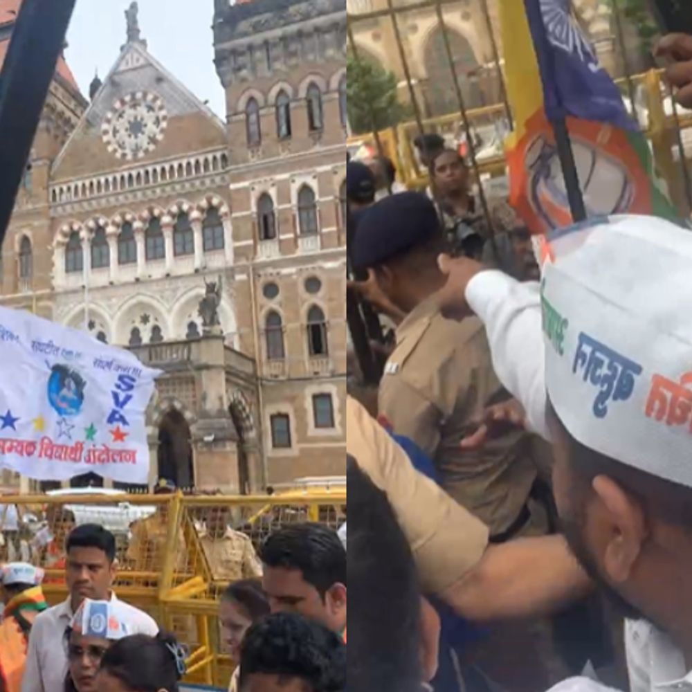 मुंबईत मंत्रालयाबाहेर वंचितचे आंदोलन:  NEET पेपरफुटीवरून विद्यार्थ्यांचा आक्रोश, धर्मेंद्र प्रधानांच्या राजीनाम्याची मागणी - Mumbai News