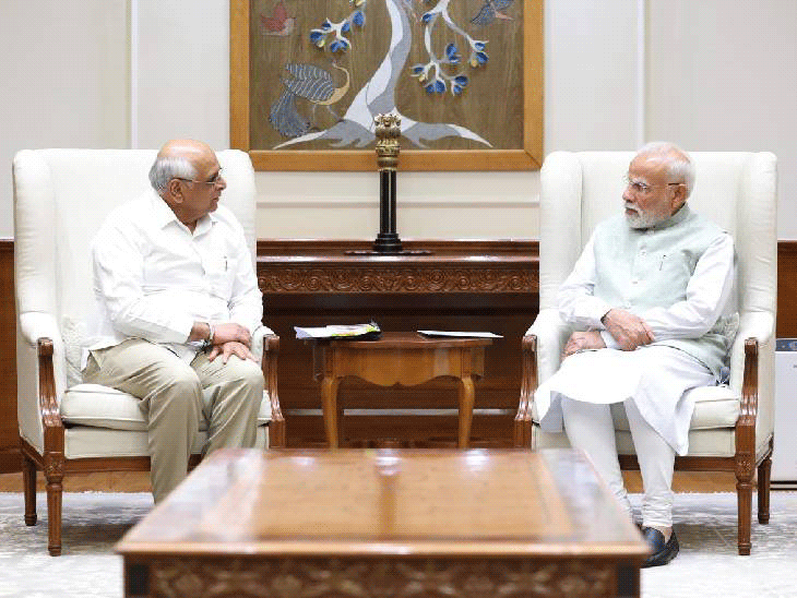 સવારે વર્ચ્યુઅલી મળ્યા બાદ સાંજે દિલ્હીમાં CM-PMની રૂબરૂ મુલાકાત:ગુજરાત પ્રદેશ પ્રમુખ-મંત્રીમંડળ વિસ્તરણ અંગે ચર્ચાની શક્યતા, સંગઠન-સરકારમાં નવાજૂની થશે
