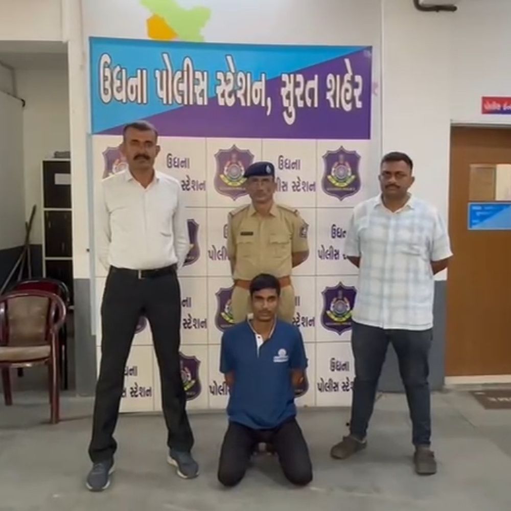 5000ના ઈનામી આરોપી ઝડપાયો: રાજસ્થાનમાં પોલીસ પર હુમલો કરનાર સુરતમાં સોલાર કંપનીમાં કામ કરતો હતો.