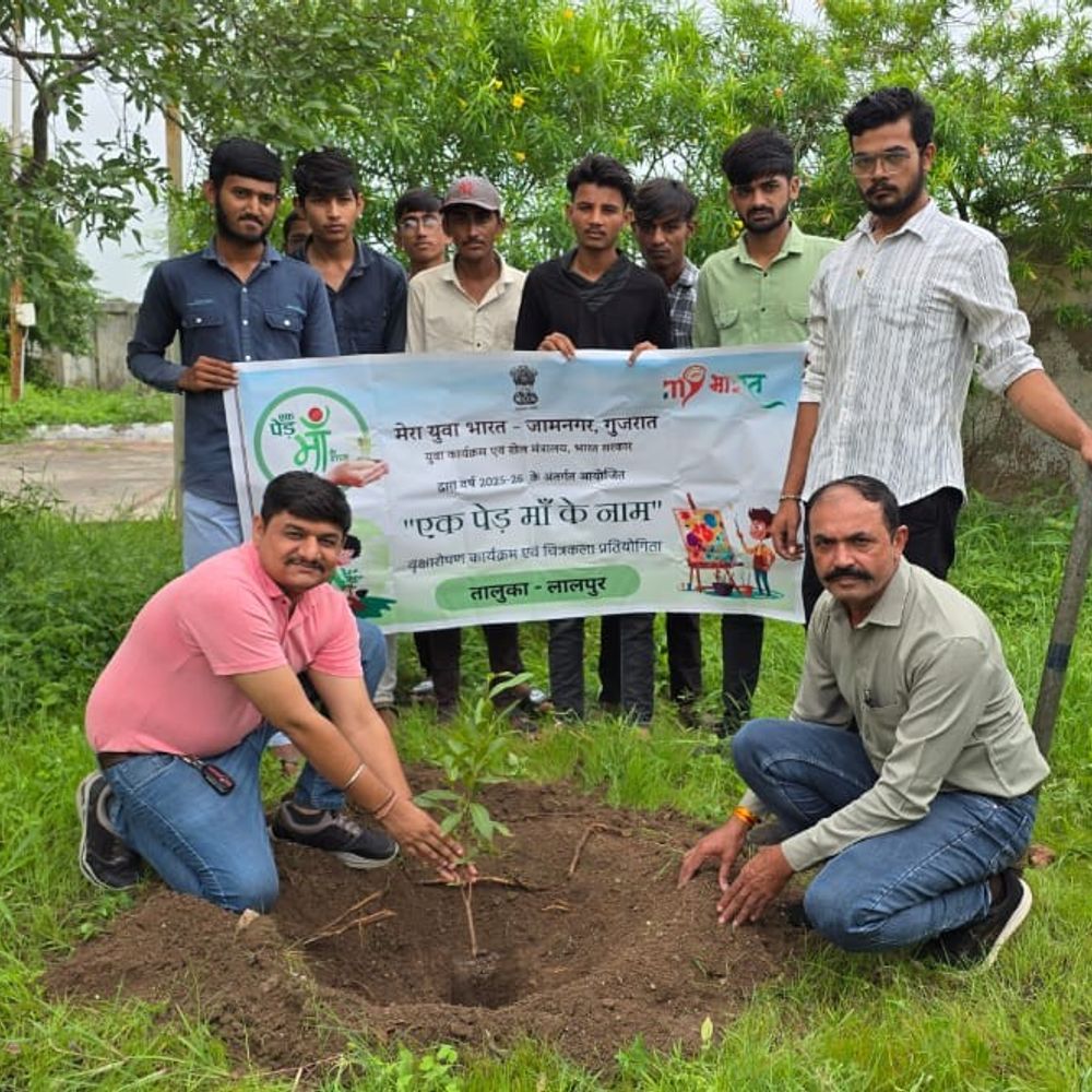 જામજોધપુર-લાલપુરમાં "એક પેડ મા કે નામ" કાર્યક્રમ:વિદ્યાર્થીઓએ માતાના નામે વૃક્ષ વાવ્યાં, પેઇન્ટિંગ સ્પર્ધામાં કલાત્મક પ્રતિભાનું પ્રદર્શન
