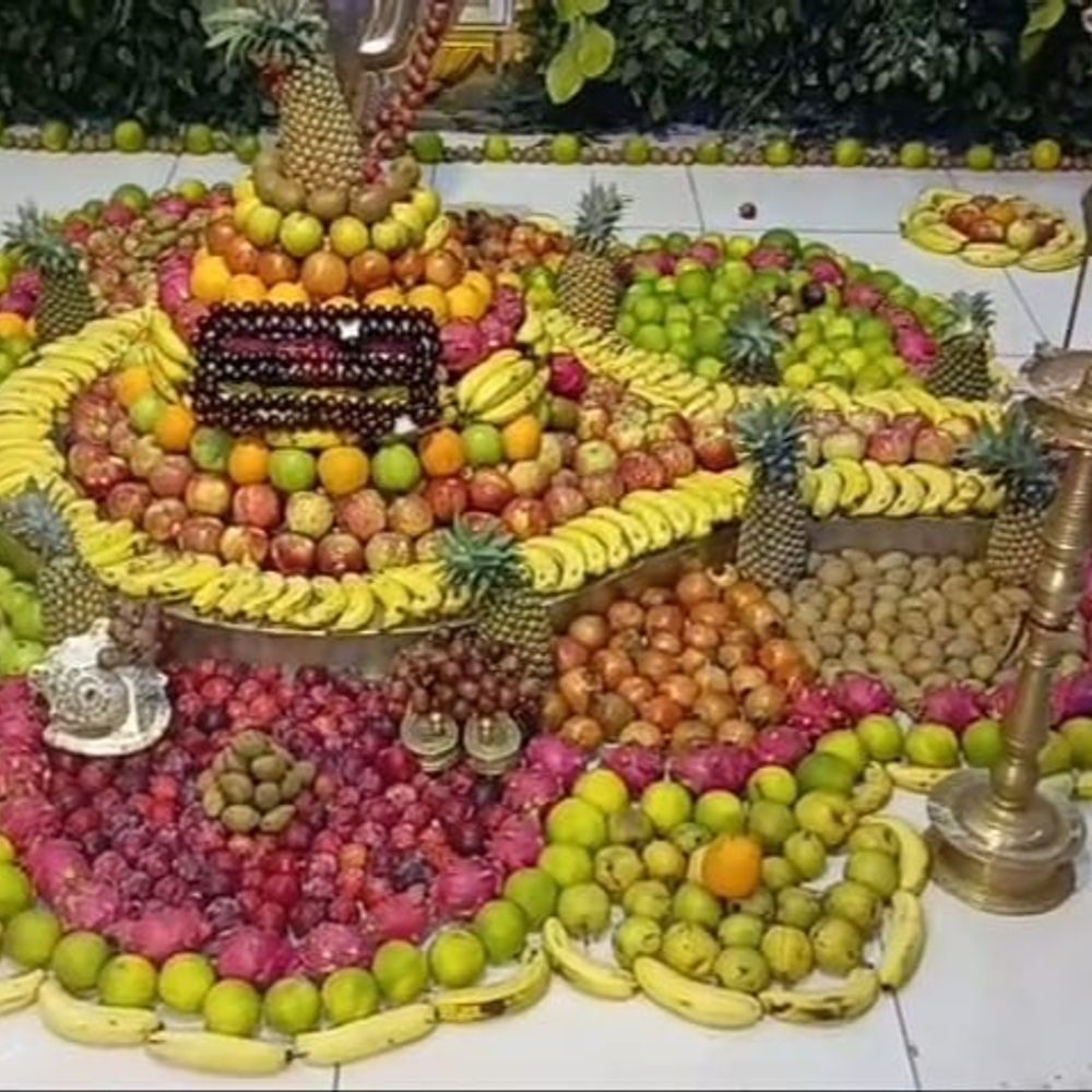 151 કિલો ફળથી ભૂતનાથ મહાદેવનો શણગાર, જૂનાગઢ મંદિરે ભક્તોની ભીડ, સત્સંગ અને પ્રસાદ વિતરણ.