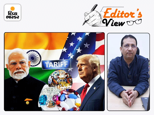 Editor's View: ટ્રમ્પની ધમકી-મોદીનો મેસેજ:અમેરિકાના રાષ્ટ્રપતિ છેલ્લી પાટલીએ બેસી ગયા, ટ્રેડ ડીલમાં ગાજર લટકાવી દીધું, સમજો 50% ટેરિફથી ભારતને શું અસર થશે