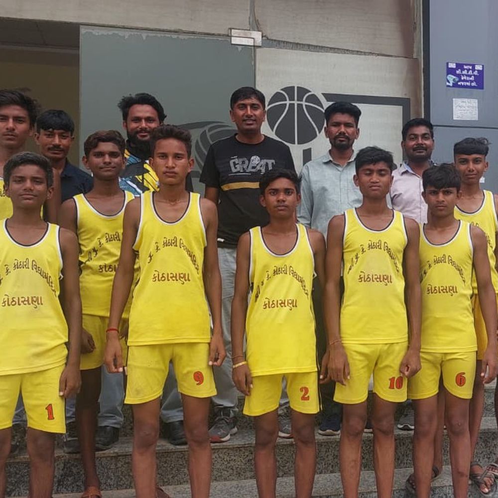 કોઠાસણા હાઇસ્કૂલની ખો-ખો સ્પર્ધામાં જીત: U-14 અને U-17 ટીમ ચેમ્પિયન.