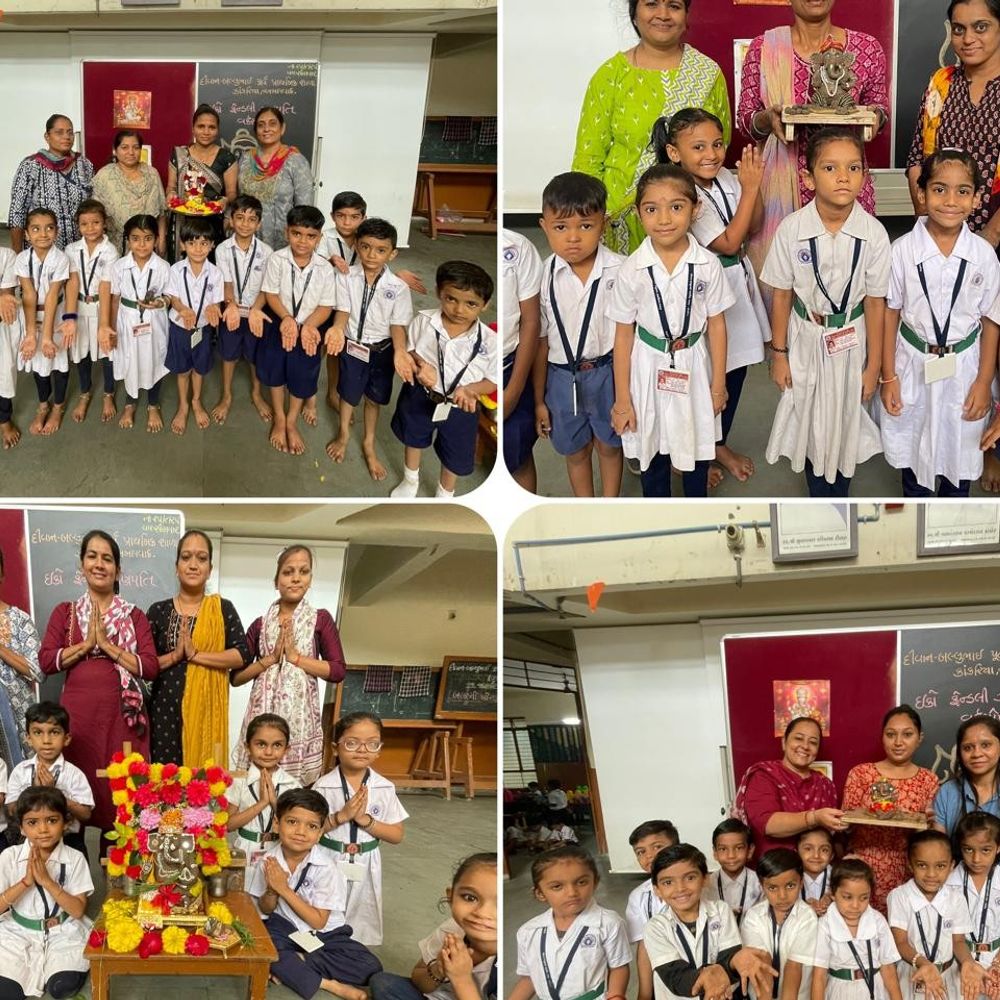 દીવાન-બલ્લુભાઈ શાળામાં Eco friendly ગણેશ મૂર્તિ વર્કશોપ: વિદ્યાર્થીઓ અને વાલીઓએ મૂર્તિ બનાવવાની કળા શીખી.
