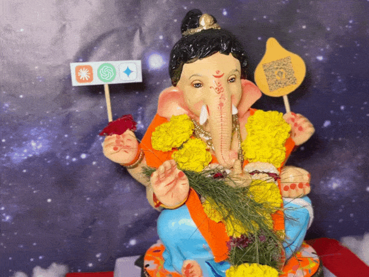 AI ગણેશજી: સુરતમાં સ્કેનરથી બાપ્પા સાથે વાત કરો, સમસ્યા મૂકીને જવાબ મેળવો. (14 words)