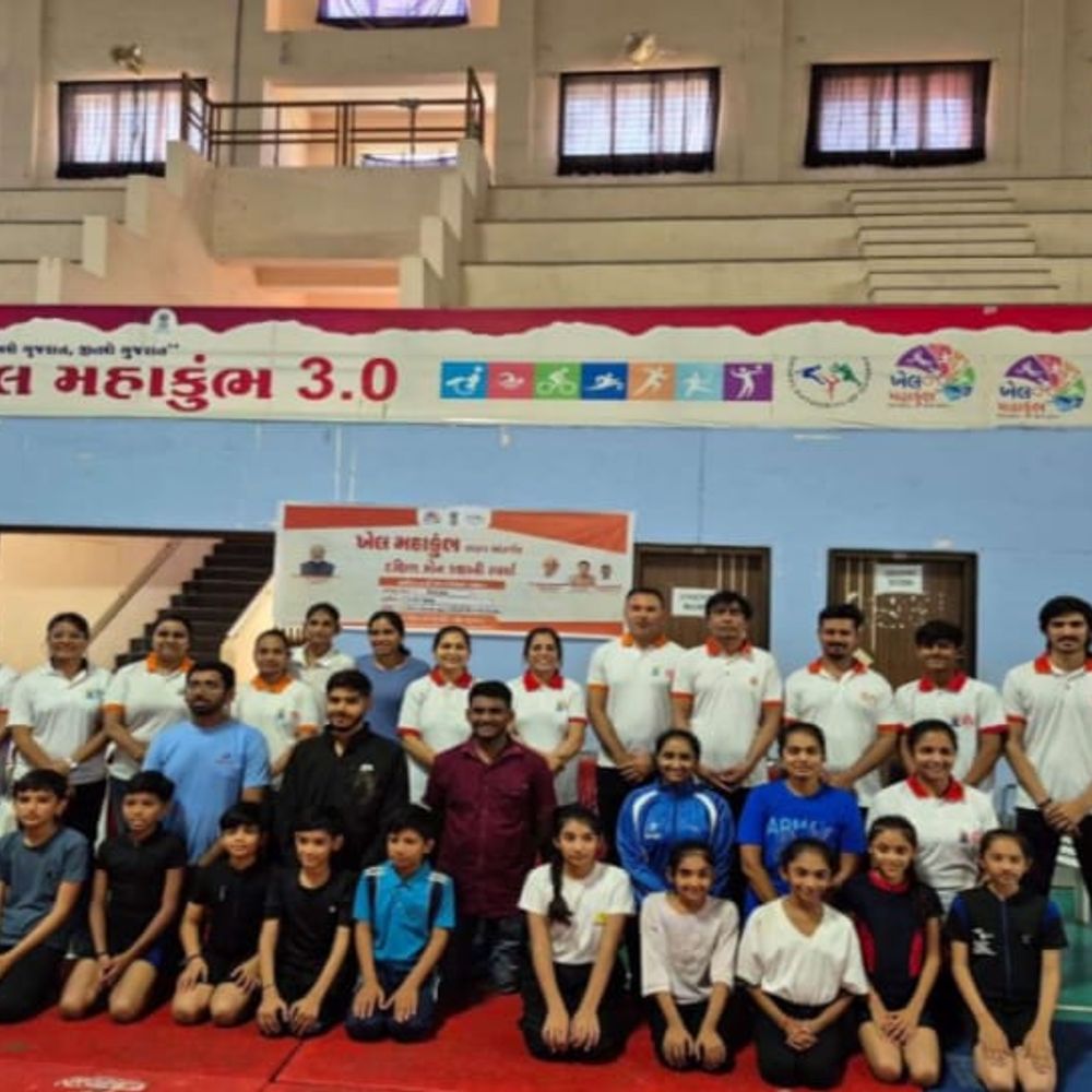 ખેલ મહાકુંભ: પોરબંદરમાં આયોજિત રમતોત્સવમાં અંદાજે 150 ખેલાડીઓએ ભાગ લીધો.
