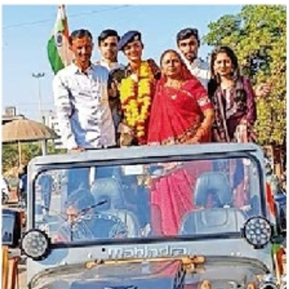 સંગીતા સાંખટની ભાવનગર ખાતે ભવ્ય સ્વાગત યાત્રા યોજાઈ.