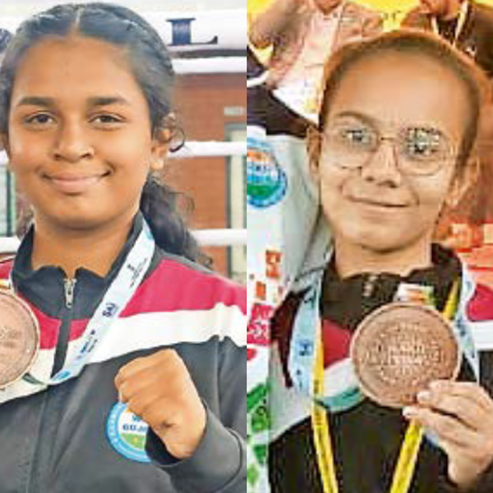 અક્ષદા દલવી અને હિયા અમ્રેએ કિક બોક્સિંગમાં બ્રોન્ઝ મેડલ જીત્યા