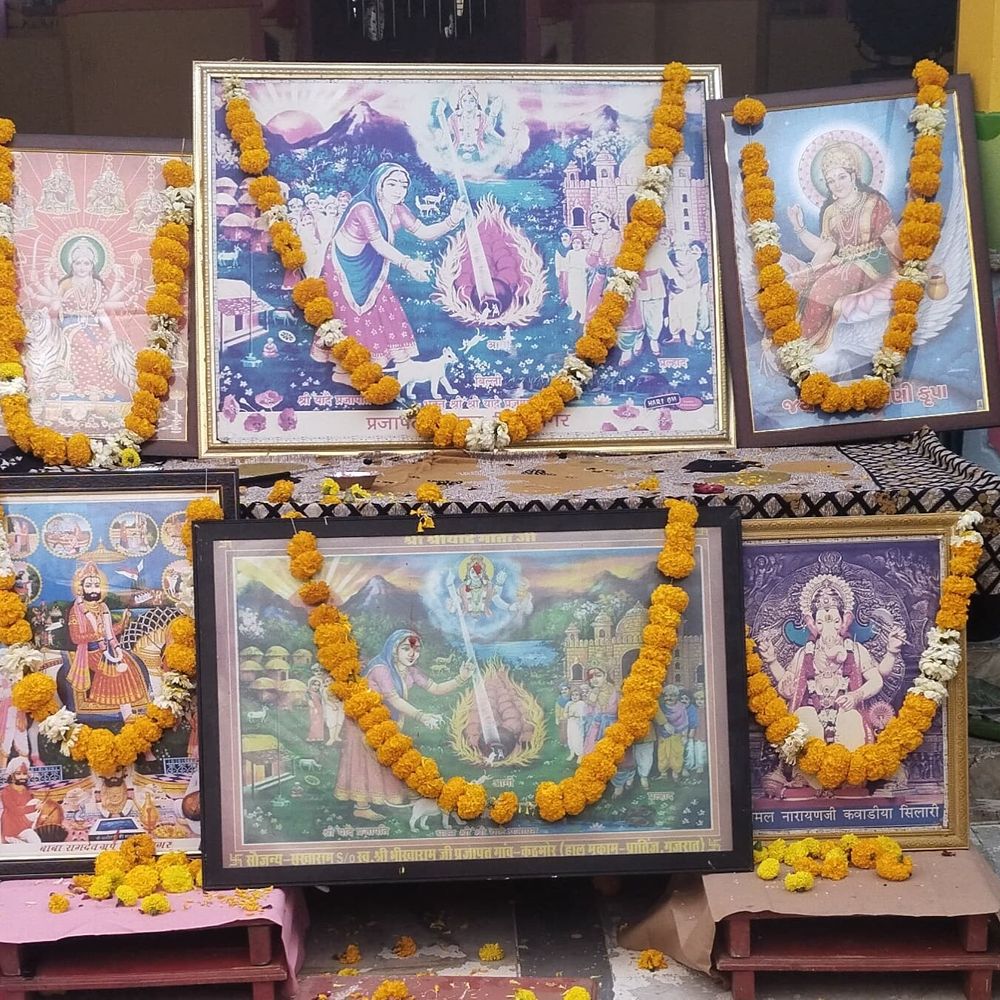 હિંમતનગરમાં શ્રીયાદે માતાની ભવ્ય શોભાયાત્રા:પોલોગ્રાઉન્ડ ખાતે માઘ સુદ બીજે પ્રજાપતિ સમાજ જોડાયો