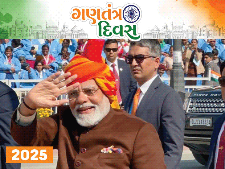 PM મોદીનો ગણતંત્ર દિવસ લુક: બ્રહ્મકમલ ટોપીથી શાહી હલારી પાઘડી સુધીના આકર્ષક અંદાજ.