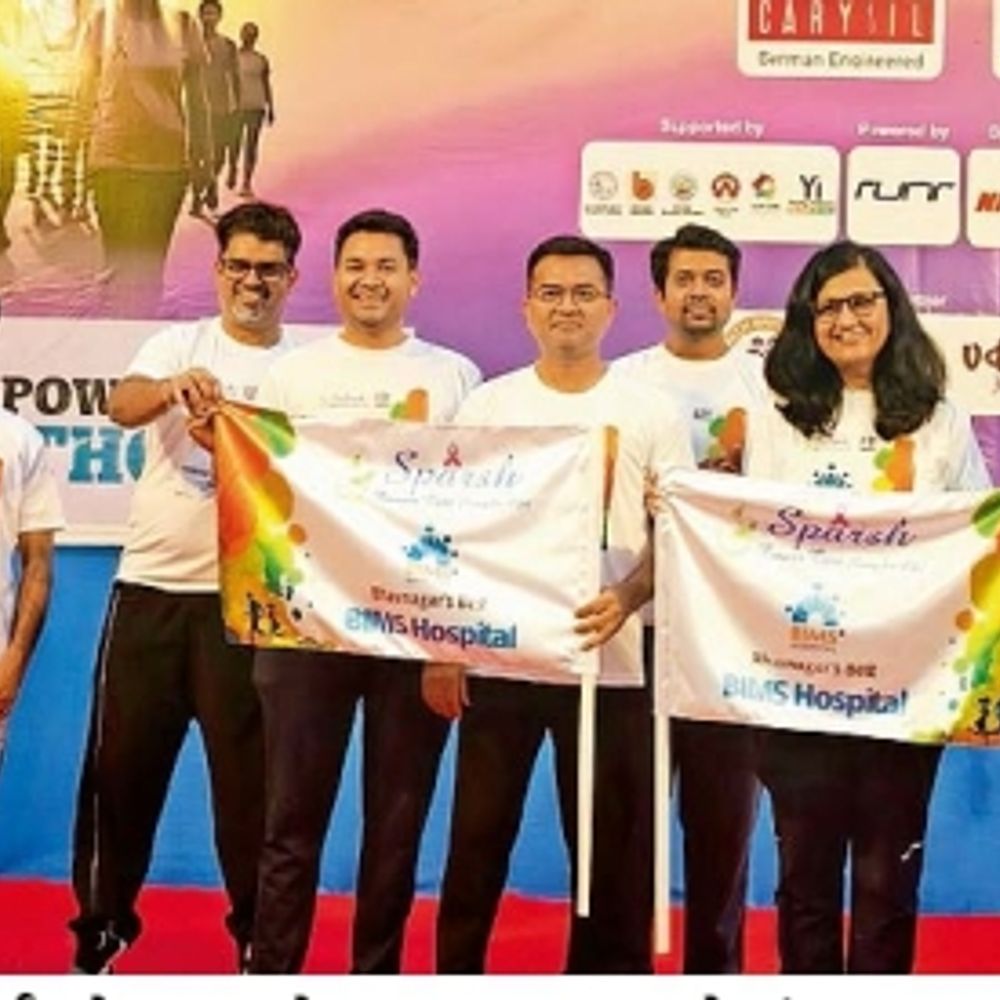 સ્પર્શ કેર અને બિમ્સ હોસ્પિટલ દ્વારા કેન્સર જનજાગૃતિ માટે વોકેથોનનું આયોજન કરાયું.