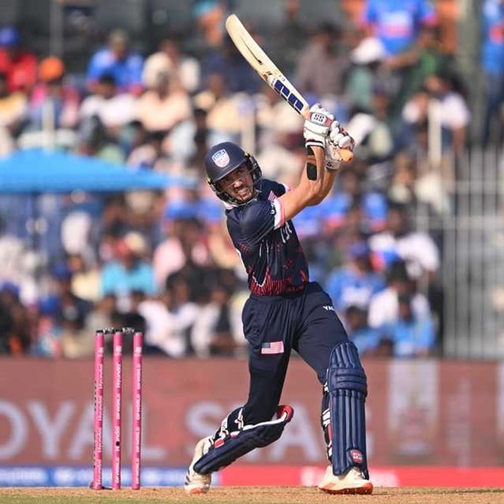 T20 વર્લ્ડકપમાં અમેરિકાની બીજી જીત: નામિબિયાને 31 રનથી હરાવ્યું, કૃષ્ણમૂર્તિના 68 રન; શાલ્કવિકને 2 વિકેટ.