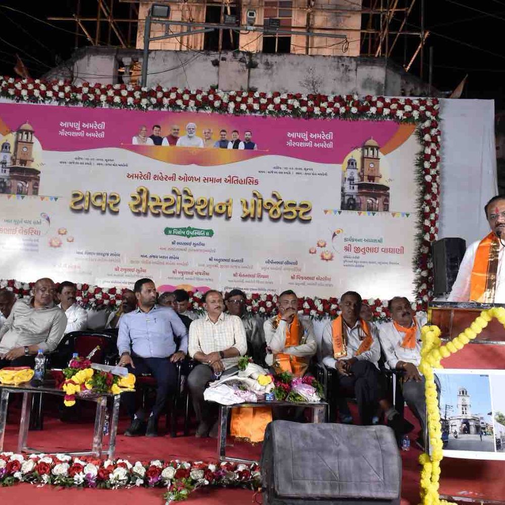 અમરેલી: 124 વર્ષ જૂના ક્લોક ટાવરનું રિસ્ટોરેશન, ગાયકવાડી શાસનની ધરોહરનું રૂ. 3 કરોડના ખર્ચે રિનોવેશન થશે.