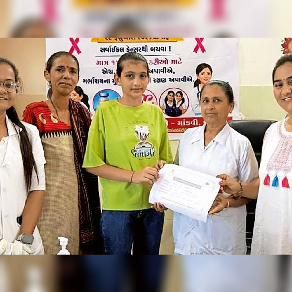 કચ્છમાં 22,558 કિશોરીઓને સર્વાઇકલ કેન્સર સામે HPV રસી અપાશે: 28 ફેબ્રુઆરીથી 31 મે સુધી અભિયાન.