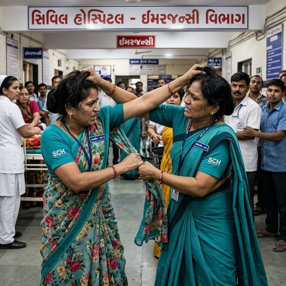 સુરત સિવિલમાં વર્ગ-4ની બે મહિલા કર્મચારીઓ વચ્ચે જાહેર જંગ, ચોટલા પકડી ફટકારી, 'હાઇવોલ્ટેજ ડ્રામા'.