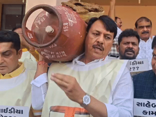 Gujarat Gas Shortage Alert As Congress Protests Fuel