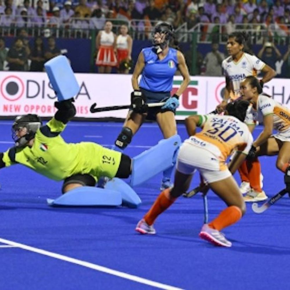 ભારતીય મહિલા હોકી ટીમ વર્લ્ડ કપ ક્વોલિફાયરની ફાઇનલમાં:ઇટાલીને 1-0 થી હરાવ્યું, હવે ટાઇટલ માટે ઇંગ્લેન્ડ સામે ટક્કર