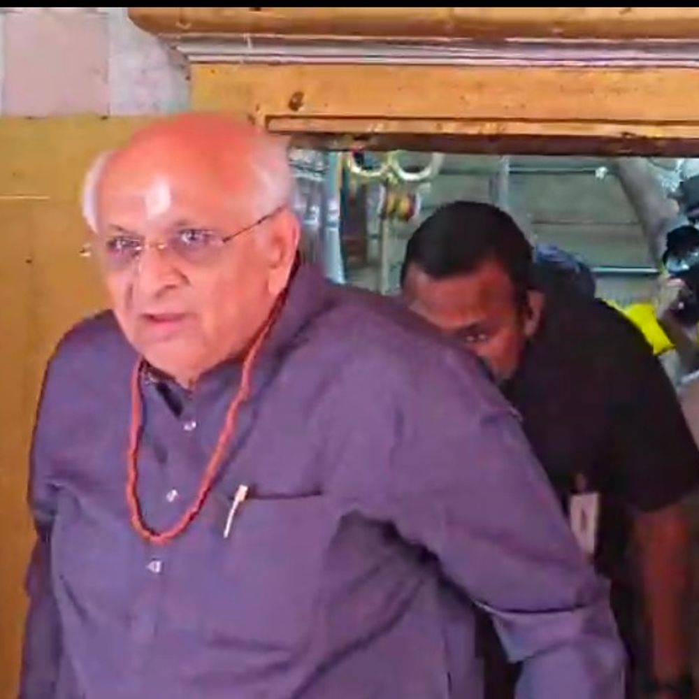 મુખ્યમંત્રી ભૂપેન્દ્ર પટેલે શહેરામાં મરડેશ્વર મહાદેવના દર્શન કર્યા:રાજ્યની પ્રગતિ અને જનતાની સુખ-શાંતિ માટે પ્રાર્થના