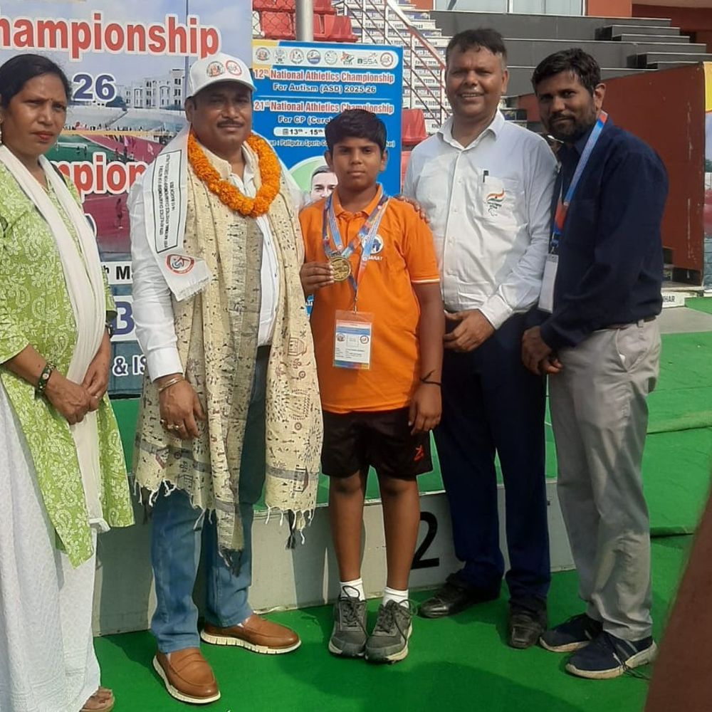 સાબરકાંઠાના બે ખેલાડીઓએ 3 ગોલ્ડ મેડલ જીત્યા:નેશનલ પેરા એથ્લેટિક્સમાં ઐતિહાસિક સિદ્ધિ મેળવી