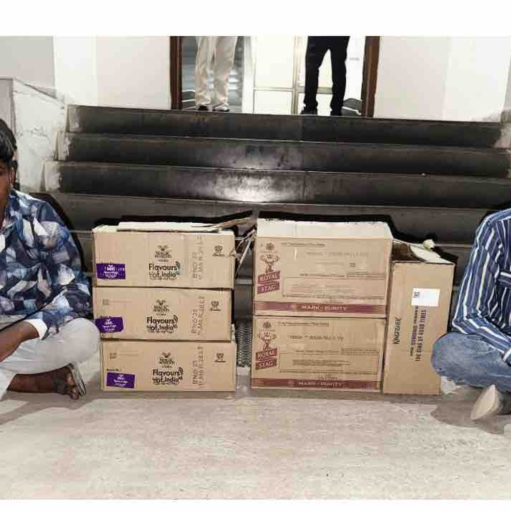 બનાસકાંઠા LCBએ દારૂની હેરાફેરી ઝડપી પાડી:પાલનપુર તાલુકામાંથી ₹1.99 લાખનો મુદ્દામાલ જપ્ત, બે આરોપી પકડાયા