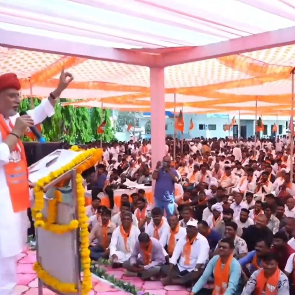 ભાજપ પ્રદેશ અધ્યક્ષ જગદીશ વિશ્વકર્માનું ચાણસ્મામાં સંબોધન:સુરાણી વાડીમાં કાર્યકર્તા સંમેલનમાં કોંગ્રેસના ધારાસભ્ય પર પ્રહાર કર્યા, વિઝન વગરનો પક્ષ ગણાવ્યો