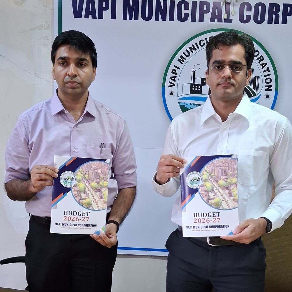 વાપી મનપાનું પ્રથમ બજેટ: ₹754 કરોડ આવક, ₹747 કરોડ ખર્ચ:નવા ભળેલા વિસ્તારોના વિકાસ પર વિશેષ ભાર