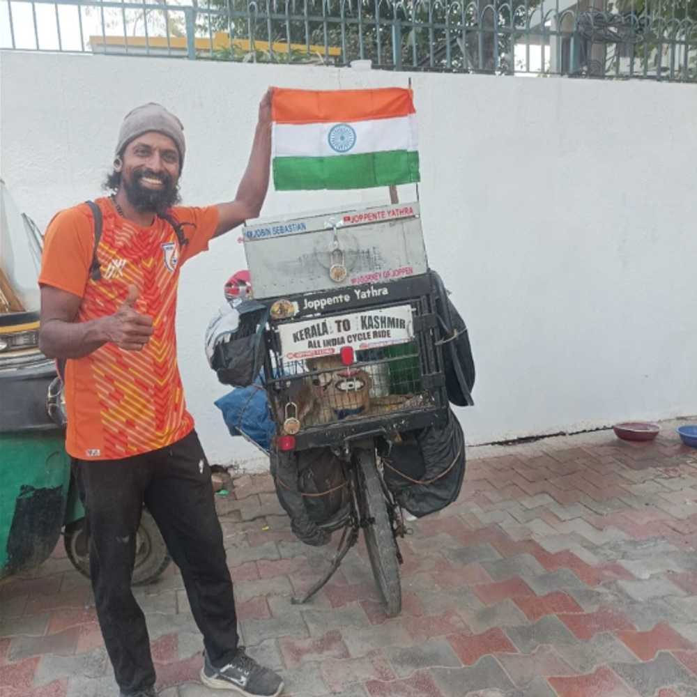 'કુંજી' સાથે 22 હજાર કિમી સાયકલ ચલાવી યુવાન કચ્છ પહોંચ્યો.