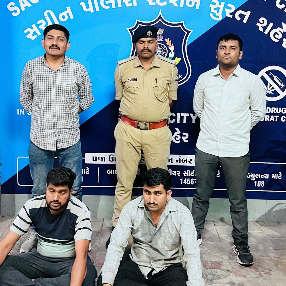 કિરાણા સ્ટોરની આડમાં ચાલતું ગેસ રિફિલિંગનું કૌભાંડ ઝડપાયું:પાઇપ અને વાલ્વના જોખમી કનેક્શન મળ્યા, 3 વેપારીની ધરપકડ; સચિનમાં રહેણાંક વિસ્તારમાં ચાલતું હતું ગેસ રિફિલિંગનું નેટવર્ક