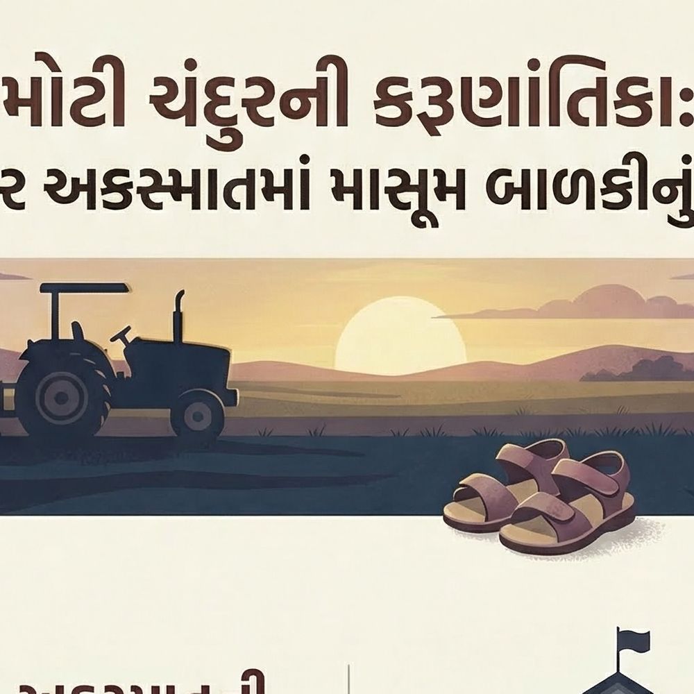 શંખેશ્વરમાં ટ્રેક્ટર નીચે કચડાતાં 2 વર્ષની બાળકીનું મોત.