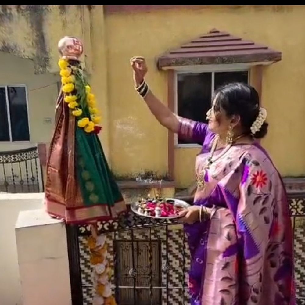 ચૈત્રી નવરાત્રિનો આરંભ:વડોદરામાં વસતા મહારાષ્ટ્રીયન સમાજ દ્વારા ગુડી પડવાની ઉલ્લાસભેર ઉજવણી