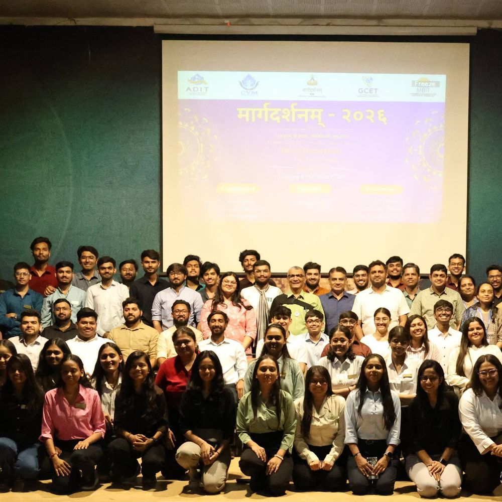 CVM યુનિવર્સિટીમાં 'માર્ગદર્શનમ્ 2026' કાર્યક્રમ યોજાયો:ભૂતપૂર્વ વિદ્યાર્થીઓએ એન્જિનિયરિંગના વિદ્યાર્થીઓને કારકિર્દીનું માર્ગદર્શન આપ્યું