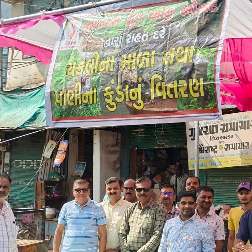 જાયન્ટ્સ ગ્રુપે ચકલીના માળા અને કુંડાનું વિતરણ કર્યું:બોટાદમાં વિશ્વ ચકલી દિવસ નિમિત્તે સેવાકીય કાર્યક્રમ યોજાયો