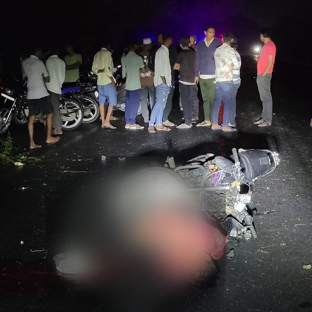 લગ્નનો ઓર્ડર પતાવી ઘરે જતાં 2 યુવકને કાળ ભરખી ગયો:બોરસદ-આણંદ રોડ પર વાવાઝોડામાં પડેલા ઝાડને ક્રોસ કરવા જતું બાઈક એસટી બસને ટકરાયું, બાઈકસવારના ઘટનાસ્થળે મોત