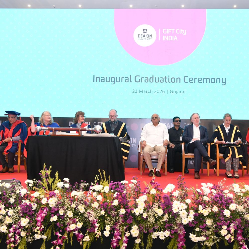ગિફ્ટ સિટીમાં શિક્ષણની નવી ક્રાંતિ:ઓસ્ટ્રેલિયન ડિકીન યુનિવર્સિટીના પ્રથમ દીક્ષાંત સમારોહમાં CM ભૂપેન્દ્ર પટેલે ભારતની ગ્લોબલ નોલેજ શક્તિ વર્ણવી