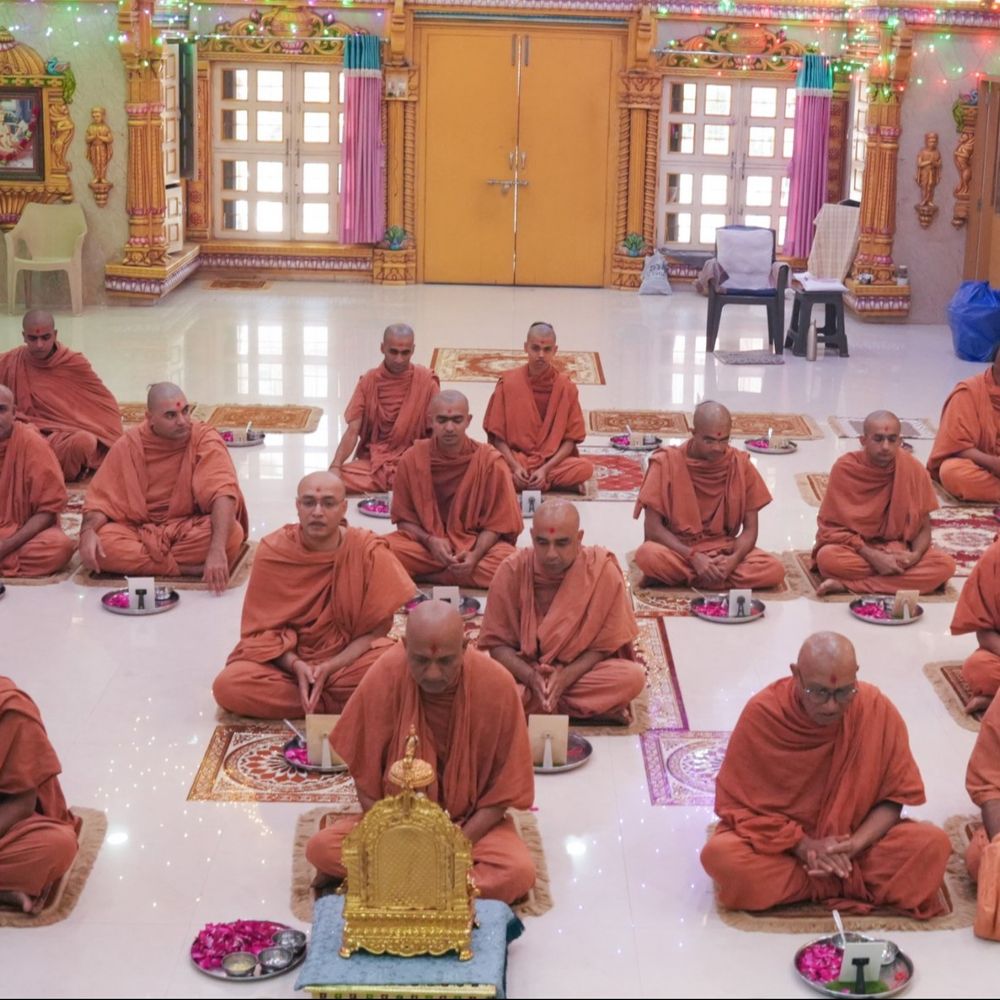 વેડરોડ ગુરુકુળમાં આધ્યાત્મિક મહોત્સવ:સંતો અને હરિભક્તોએ નવ દિવસના કઠિન તપ સાથે વ્રત દીક્ષા ગ્રહણ કરી