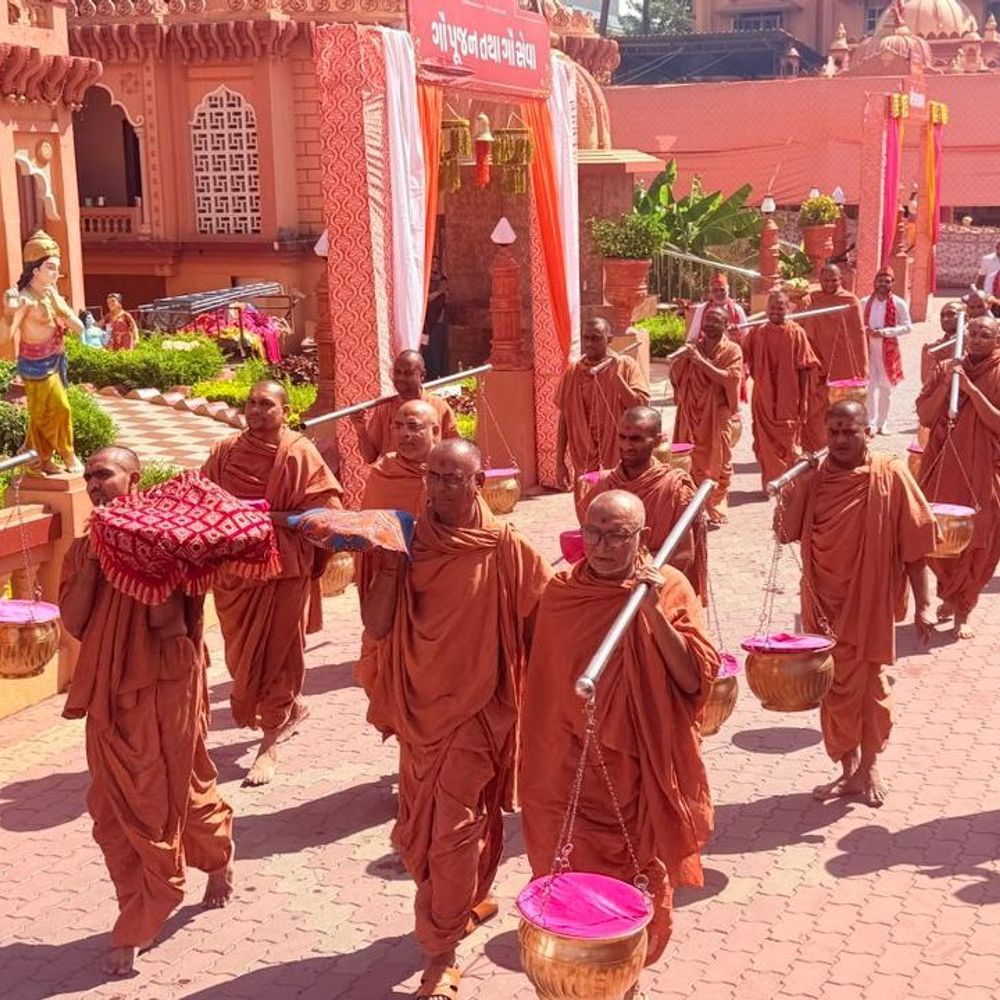 સ્વામિનારાયણ ગુરુકુલમાં 'બ્રહ્મોત્સવ'ની ઉજવણી:સુરત ગુરુકુલમાં 70 સંતોએ કરી વિશ્વ શાંતિની પ્રાર્થના, 27 માર્ચના રોજ હરિજયંતી ઉજવાશે