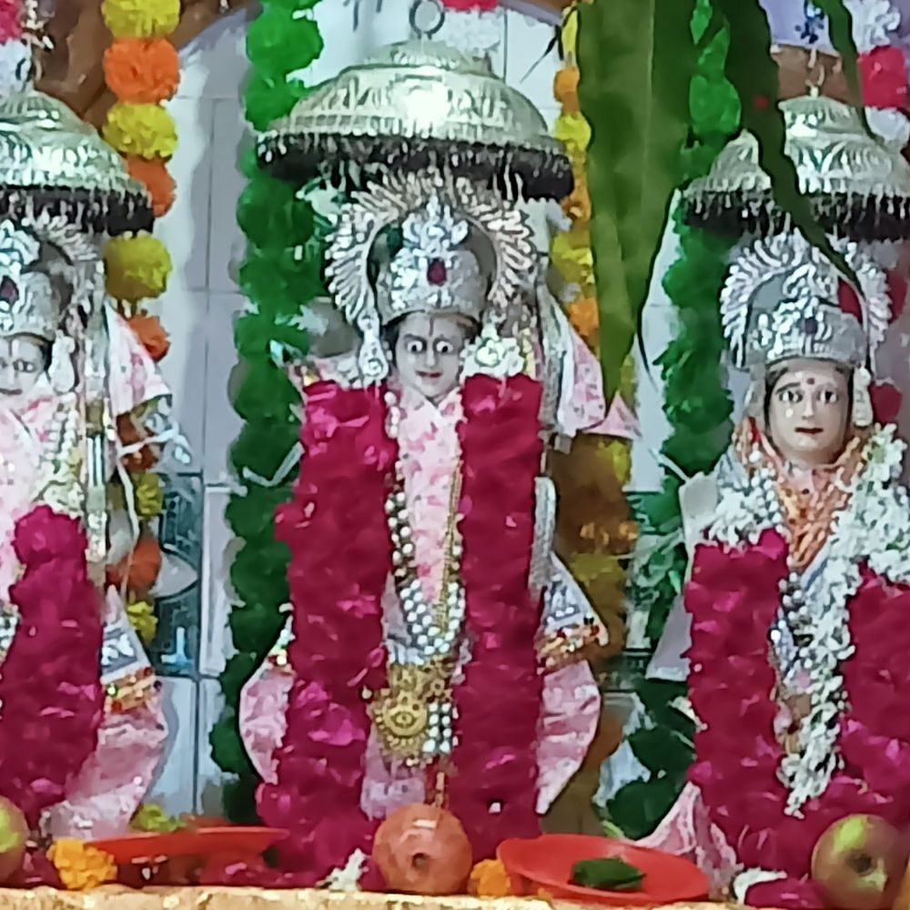 ચંદ્રુમાણામાં રામનવમી ઉજવાઈ, રામજી મંદિરમાં અન્નકૂટ યોજાયો:મધ્યાહન આરતી, પ્રસાદ વિતરણ અને ભજન કીર્તન કરાયા