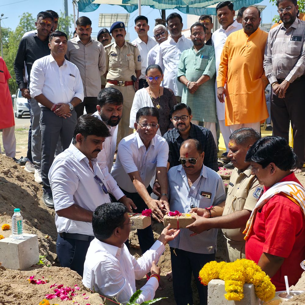 પાટણમાં નવી રાણકીવાવ પોલીસચોકીનું ભૂમિપૂજન:DYSP કે.કે. પંડ્યાએ રામનવમીના દિવસે ખાતમુહૂર્ત કર્યું