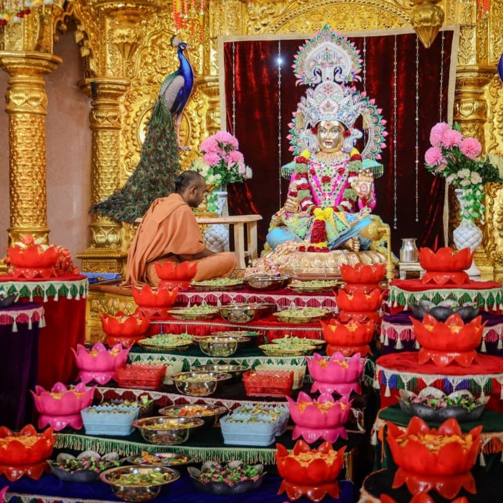 પાટડી વર્ણીન્દ્રધામમાં 245 કિલો ચોકલેટનો અન્નકૂટ.