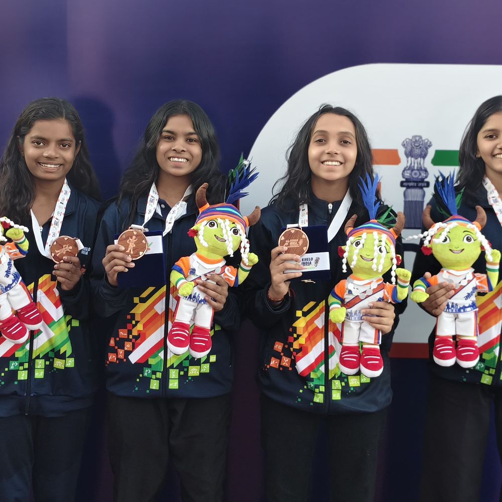 ખેલો ઇન્ડિયા ટ્રાઇબલ ગેમ્સમાં ગુજરાત ટીમને બે મેડલ:4x100 મીટર મેડલે રિલેમાં બ્રોન્ઝ, ફ્રી સ્ટાઇલમાં સિલ્વર જીત્યો