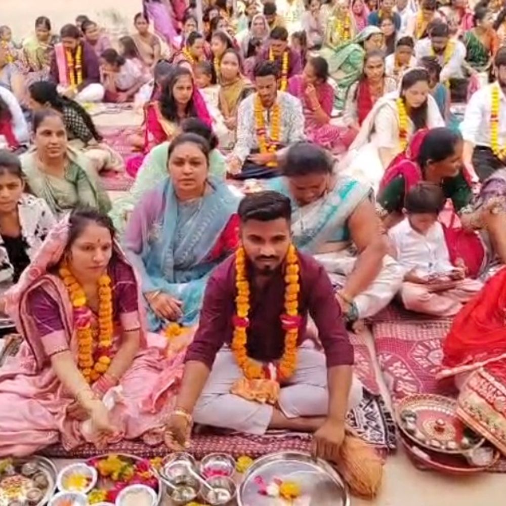 ભરૂચમાં 28 જોડા દ્વારા સમૂહ જવારા સ્થાપના:જુના તવરા ખાતે ક્ષત્રિય સમાજે ચૈત્ર સુદ અગિયારસના દિવસે સ્થાપના કરી