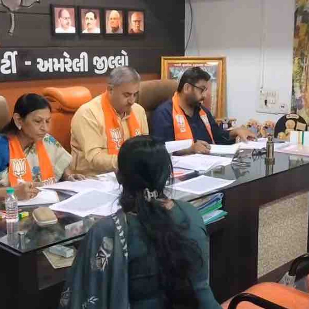 અમરેલીમાં ભાજપની સેન્સ પ્રક્રિયાનો આજે અંતિમ દિવસ:સ્થાનિક સ્વરાજ્યની ચૂંટણી માટે દાવેદારો સાંભળ્યા