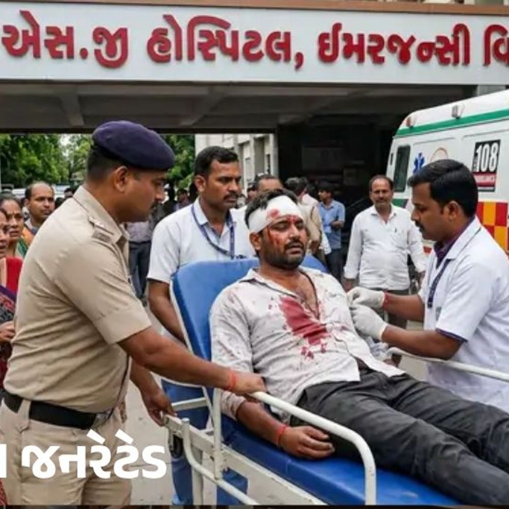 'તમારો કારીગર મારી પત્નીને મેસેજ કેમ કરે છે?':પત્નીને મેસેજ કરવા મામલે પતિએ ઉશ્કેરાઈને વેપારી પર બેટ અને છરાથી જીવલેણ હુમલો કર્યો, ઇજાગ્રસ્તને SSGમાં ખસેડાયા