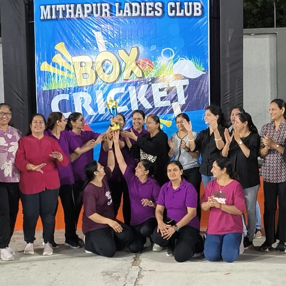 ઉમંગ ટીમનો મીઠાપુરમાં મહિલા બોક્સ ક્રિકેટમાં હેટ્રિક વિજય.