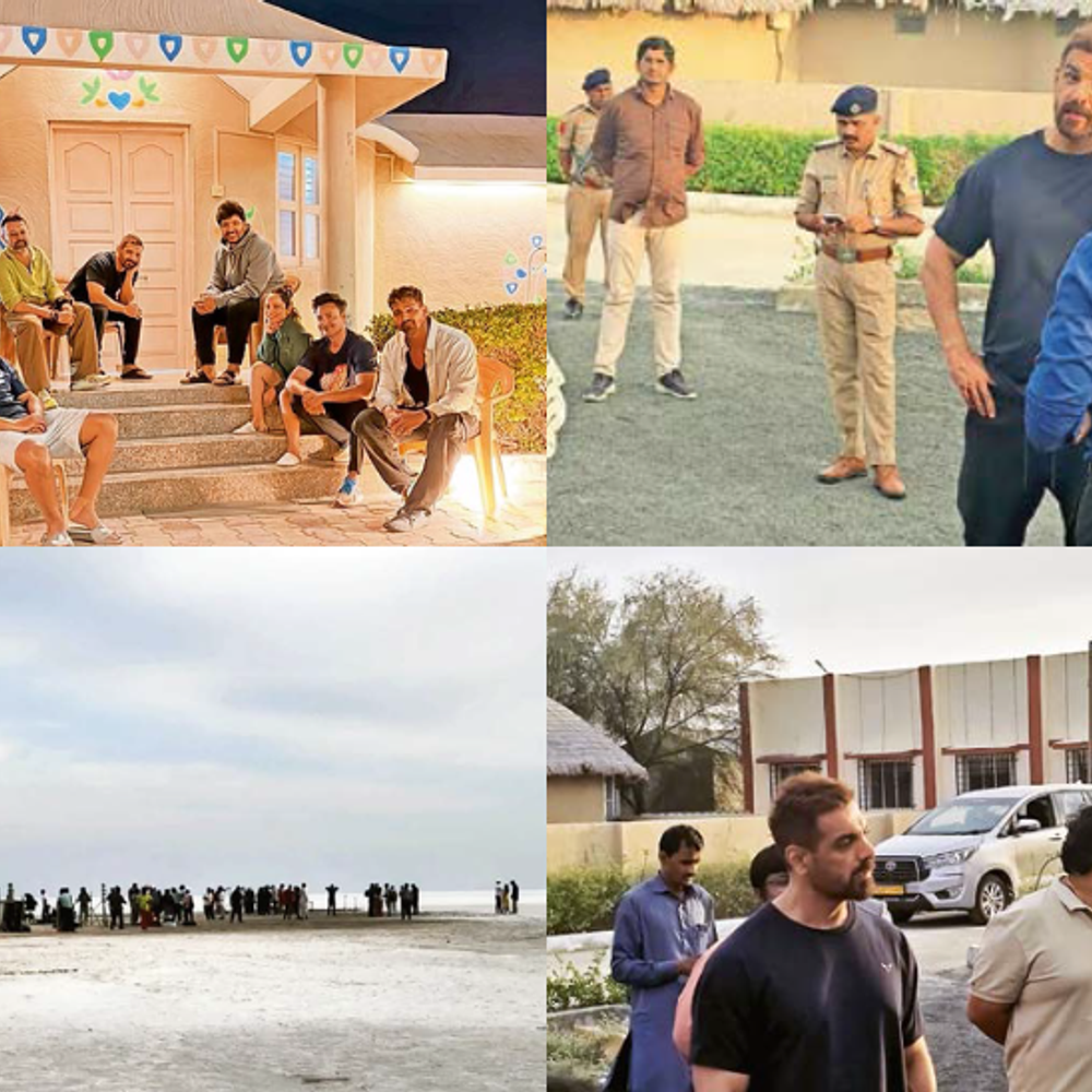 સફેદ રણ હવે ફિલ્મ સિટી: John Abraham અને Harshvardhan Rane Force-3 ના શૂટિંગ માટે કચ્છમાં એક્શન દ્રશ્યો ફિલ્માવે છે.