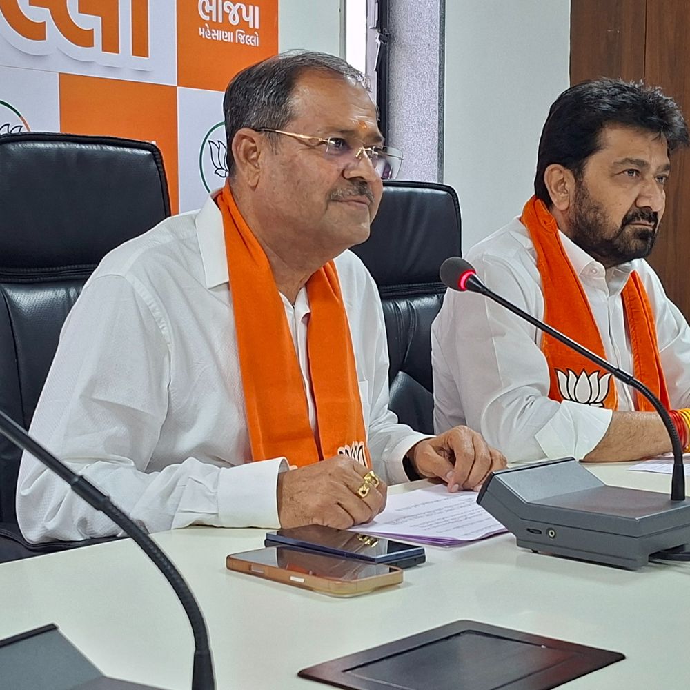 'ગુજરાતનું અપમાન કરવું એ કોંગ્રેસની પ્રકૃતિ બની ગઈ છે':મહેસાણામાં ભાજપ જિલ્લા પ્રમુખે કહ્યું કે, ગુજરાતીઓનું અપમાન ક્યારેય સહન નહીં