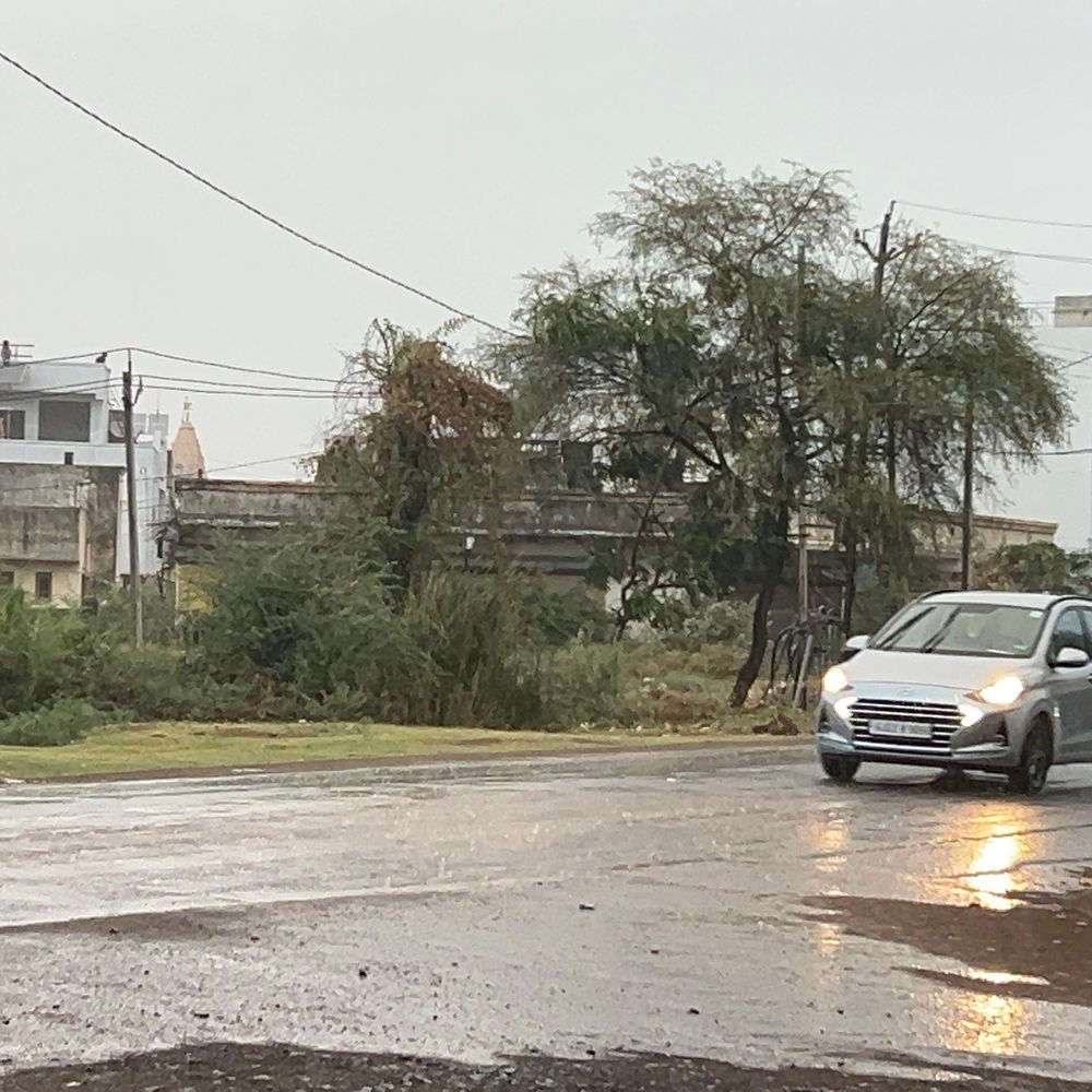 ડેસર તાલુકામાં 5 મિનિટના ભારે વાવાઝોડાથી તબાહી: વૃક્ષો અને દીવાલો ધરાશાયી.