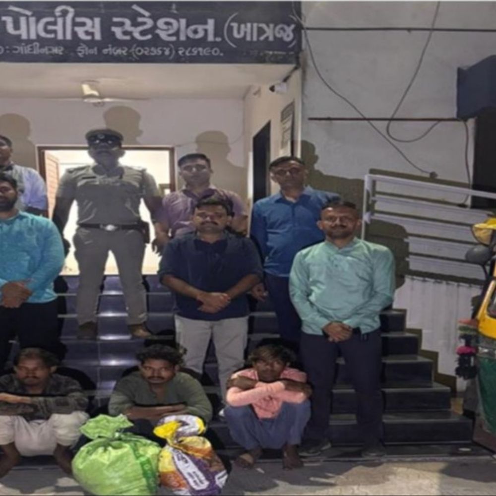 બાંધકામ સાઈટ પરથી કેબલ ચોરીનો ભેદ ઉકેલાયો:100થી વધુ CCTV ખંગાળીને પોલીસે ત્રણને દબોચ્યા, સાંતેજમાં સુપરસીટી લક્ઝરીયા-3 સાઈટ પરથી કરી હતી ચોરી