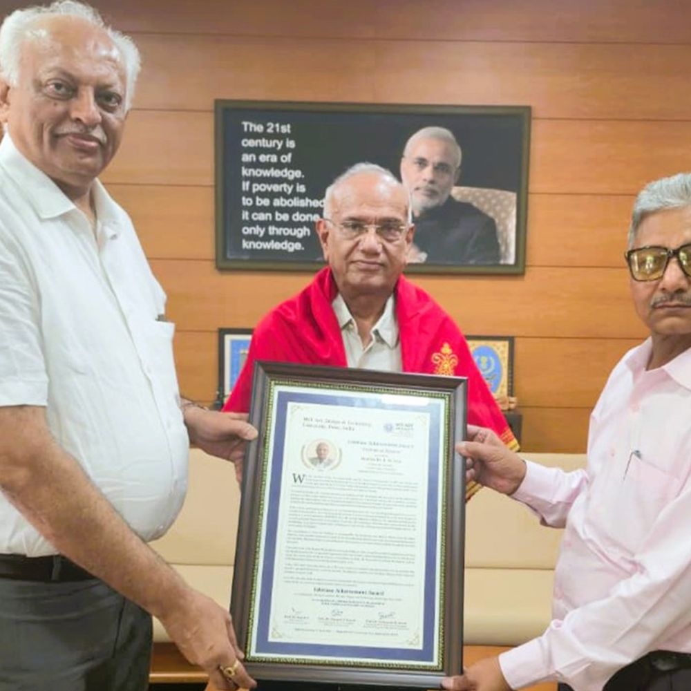 ડૉ. જે.એમ. વ્યાસનું 'લાઇફટાઇમ એચિવમેન્ટ' સન્માન:પુણેની MIT-ADT યુનિવર્સિટીએ ફોરેન્સિક ક્ષેત્રે પદ્મશ્રીના બહુમૂલ્ય યોગદાનને વૈશ્વિક સ્તરે બિરદાવ્યું